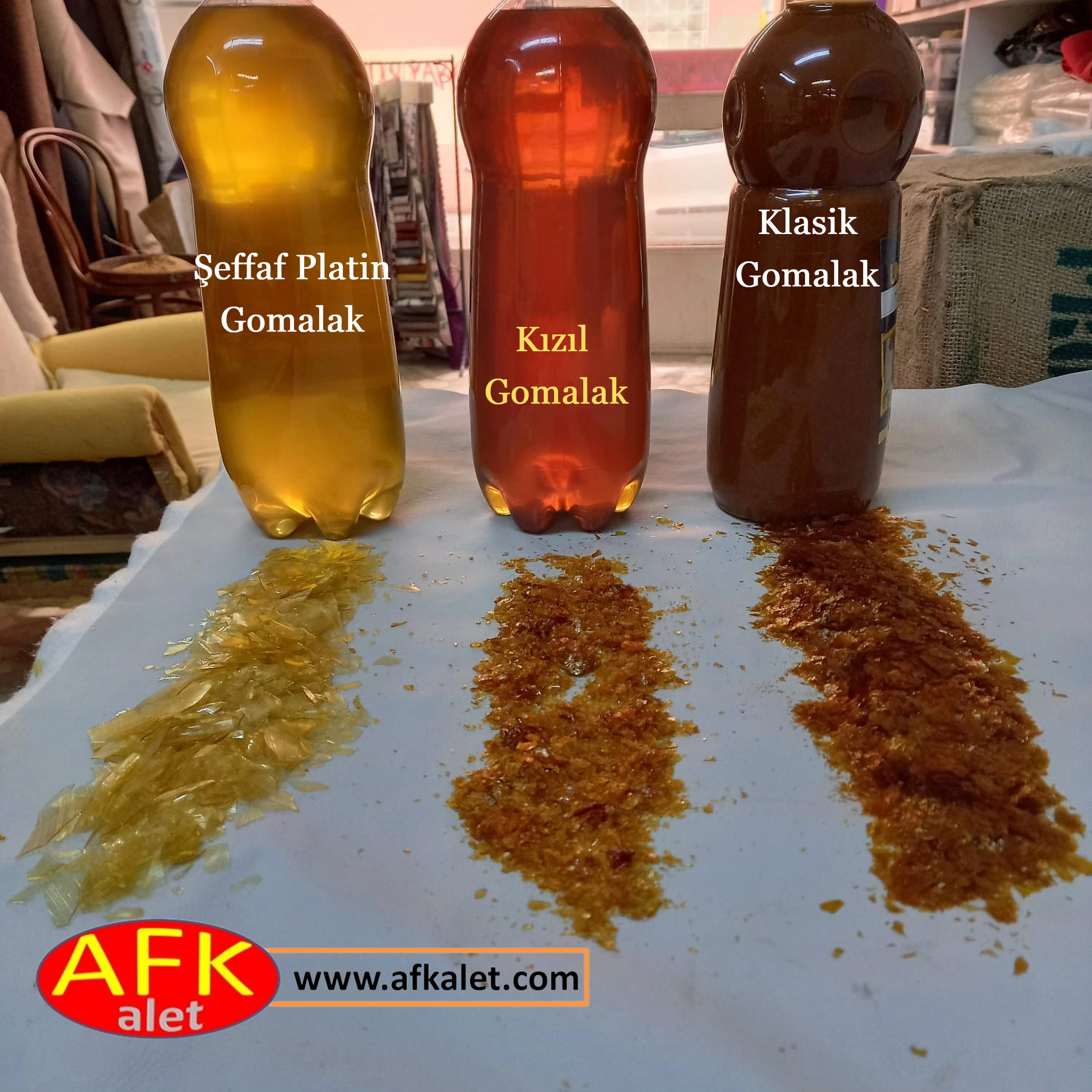 Şeffaf Gomalak / Platin Gomalak / Beyaz - Platin SHELLAC