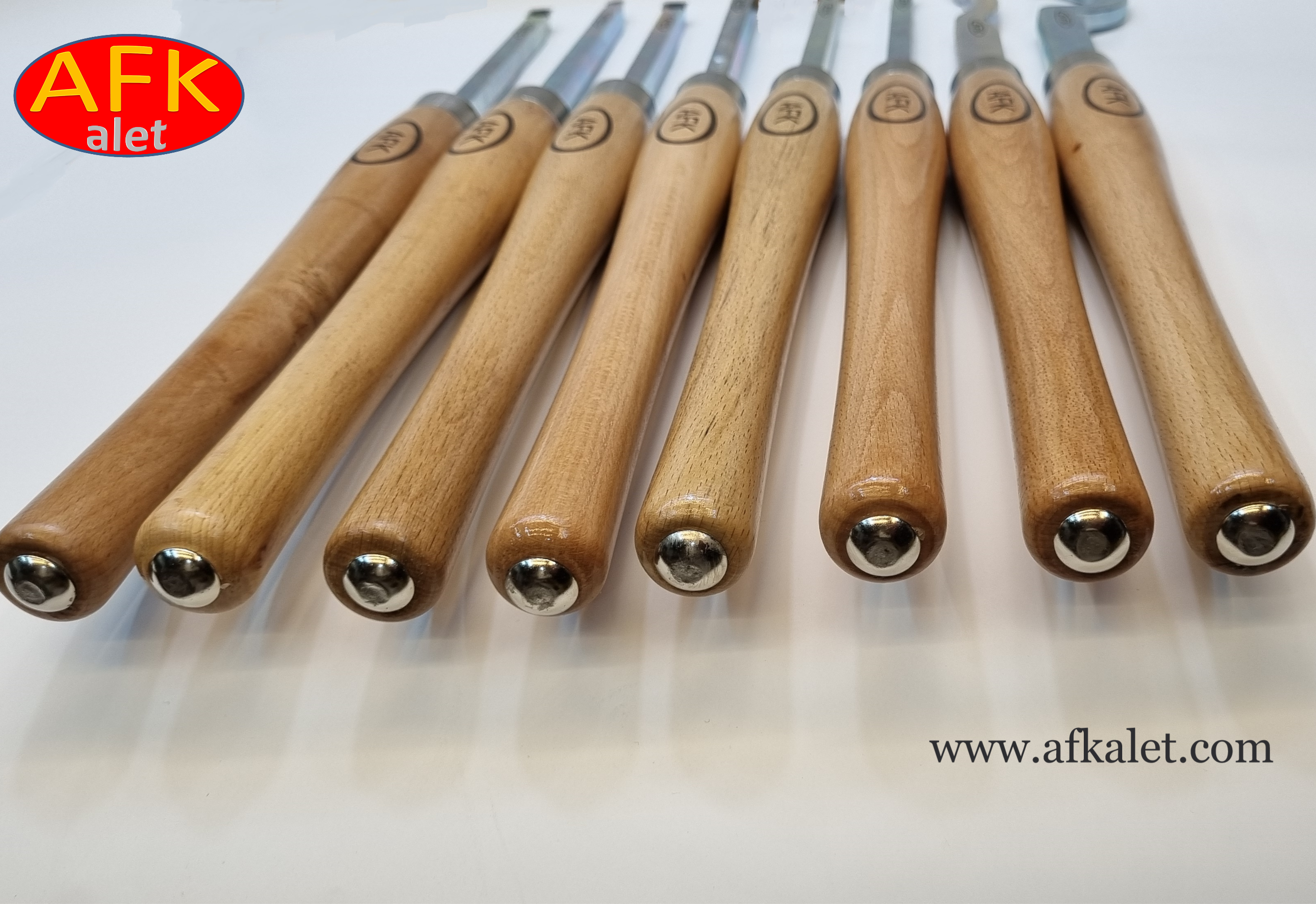 AFK PRO55 - 8’li Karbür Uçlu Bıçak Seti +Bileme aparatı HEDİYE