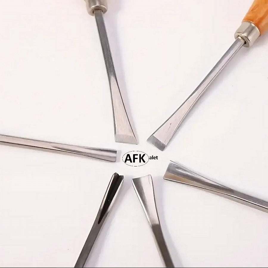 Avuç içi (topbaş) Mikro 6’lı İskarpela Seti    (HSS)