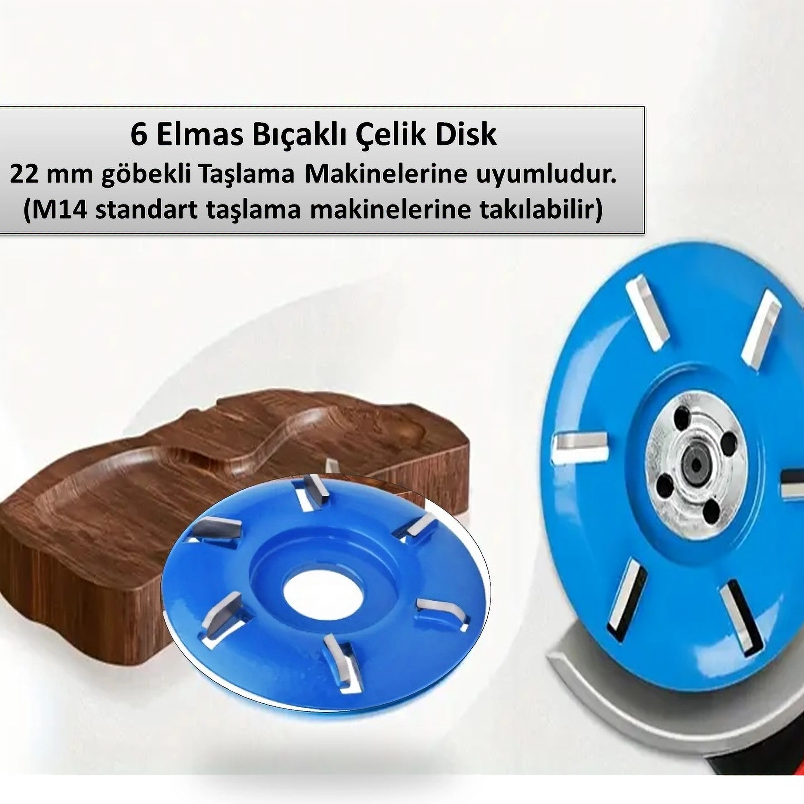 Elmas Bıçaklı Disk Aşındırıcı Oyucu (6 Elmas Dişli)