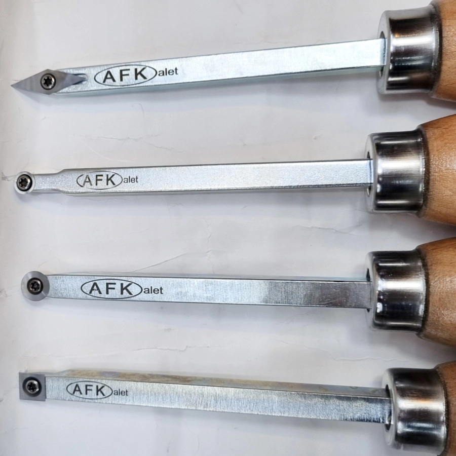 AFK PRO-35/4 - DETAY 4’lü OYMA BIÇAK SETİ+Bileme aparatı HEDİYE
