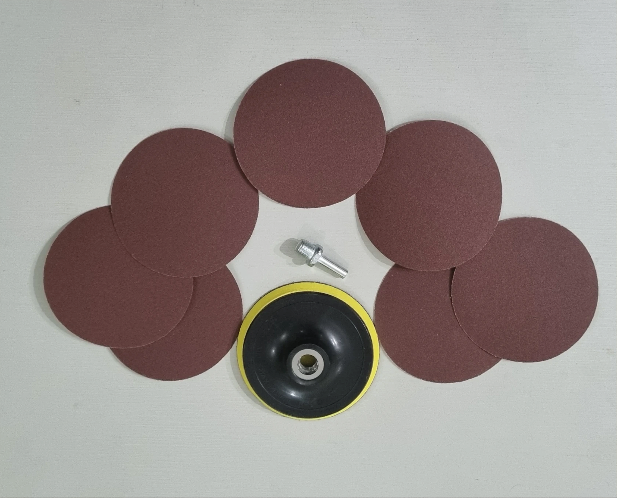 9 Parça Cırtlı Disk Zımpara Altı Seti Matkaba Takılır Aparatlı