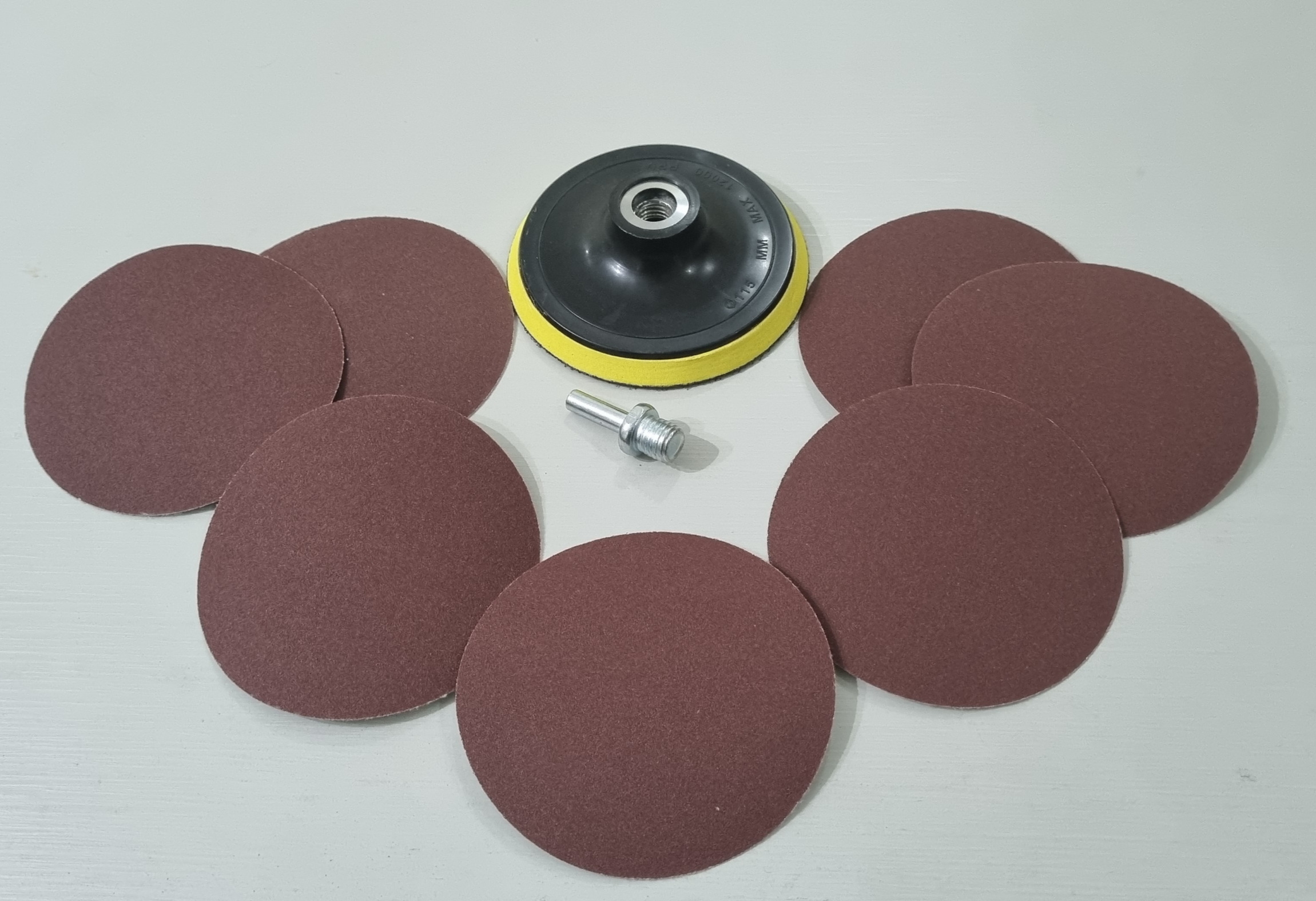 9 Parça Cırtlı Disk Zımpara Altı Seti Matkaba Takılır Aparatlı