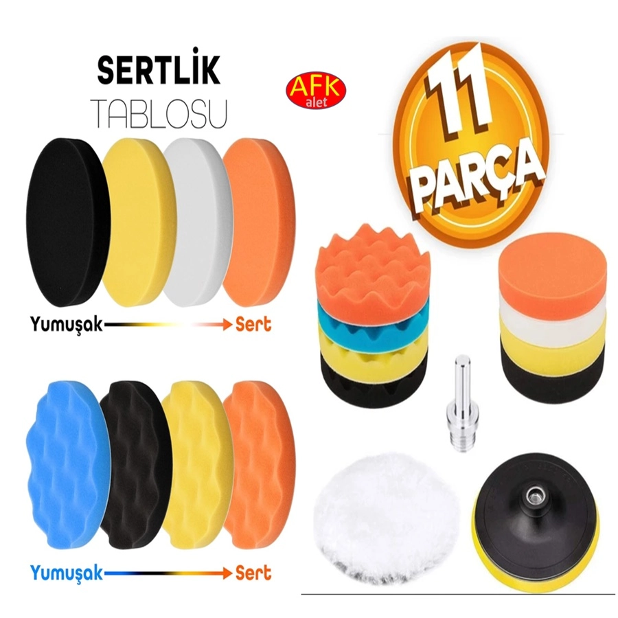 Pasta Cila Polisaj Süngeri Seti-Matkap Uyumlu Pasta Cila Parlatma Pedi Set
