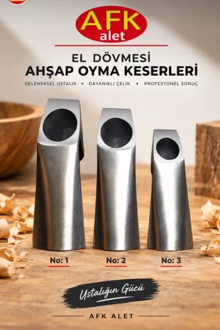 Ahşap Oyma Keseri (Oluklu) 3 Boy