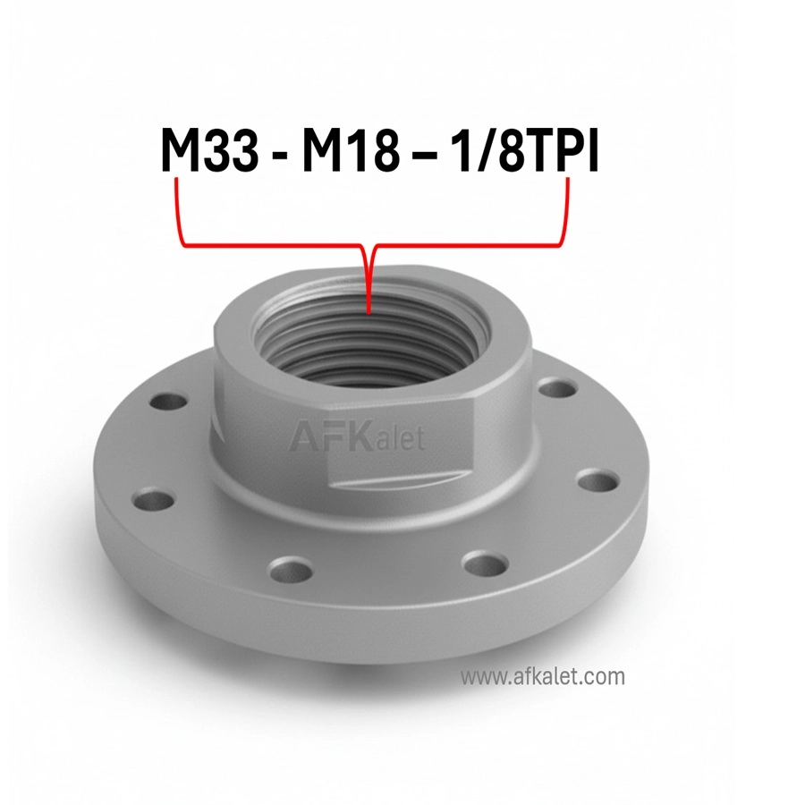 Standart Malzeme Bağlama Flanşı (M18 - M33 - 1/8’’)