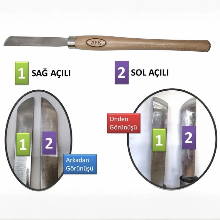 OVAL SAĞ-SOL Açılı El Dövmesi Torna Bıçağı
