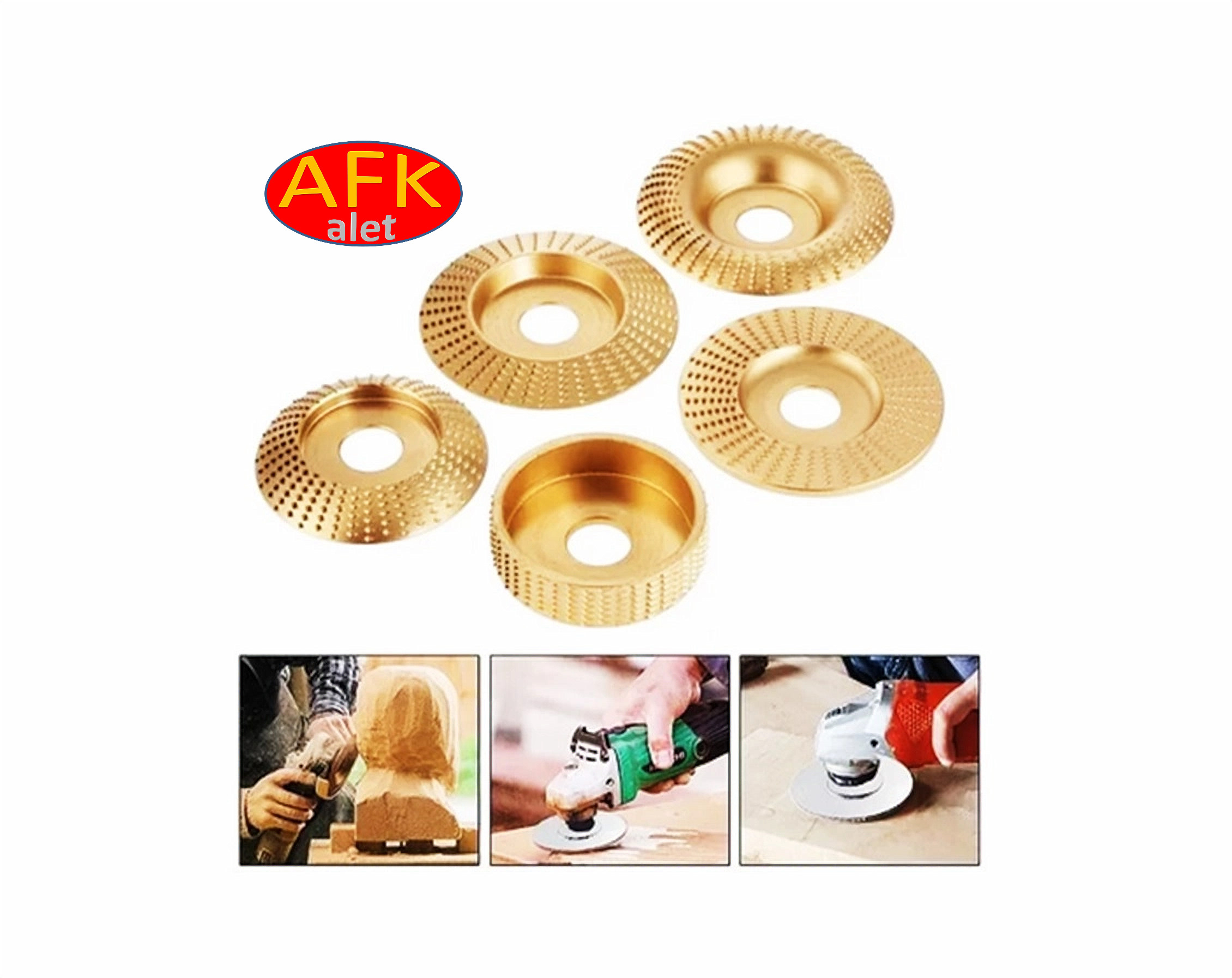 5 Parça Ahşap oyma/törpüleme/aşındırma disk seti