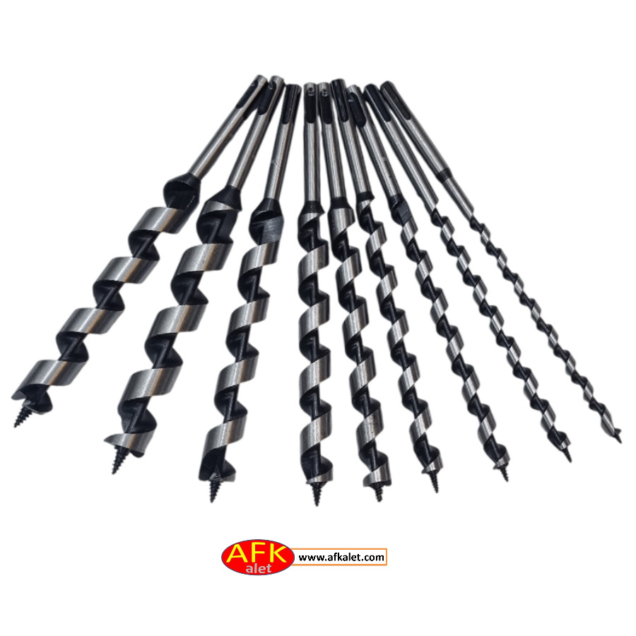 Derin Ağaç Matkabı 8mm-24mm/250mm SETİ (9 Parça)