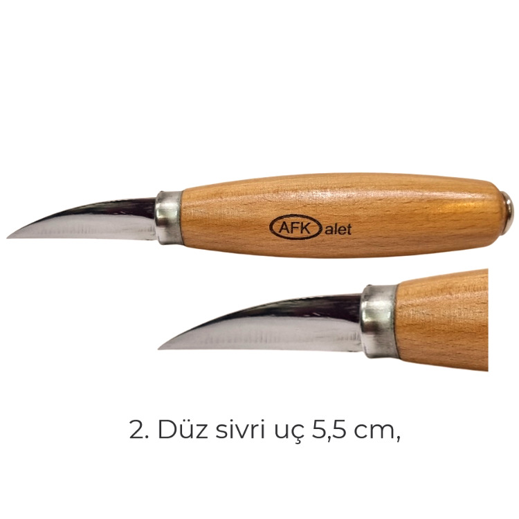 Detay Ahşap Oyma/Yontma Bıçakları  OVAL saplı