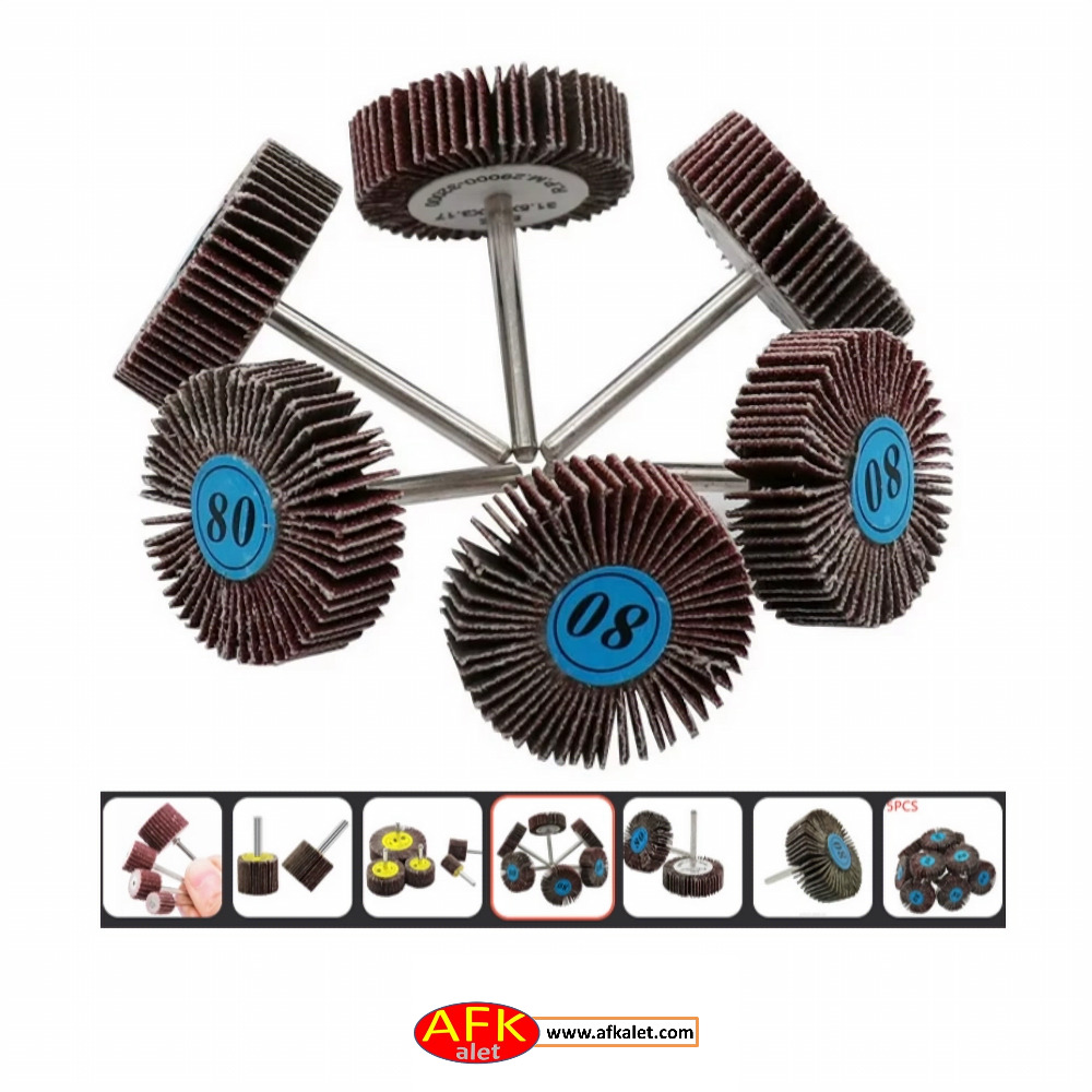 Dremel için Zımpara Flap Döner Teker Parlatma Diski 5 li Set