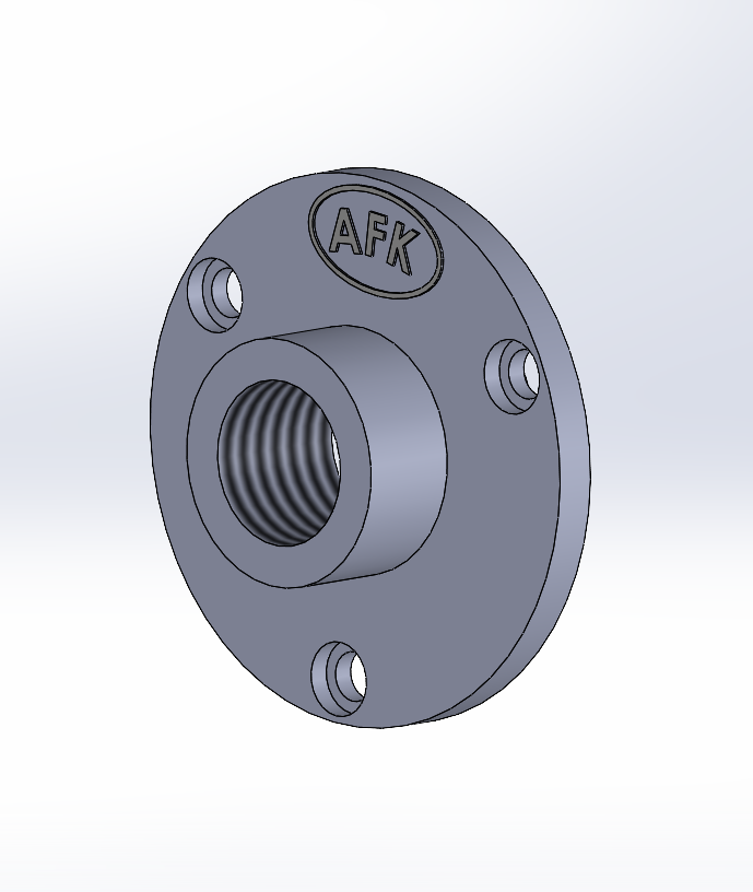 Ayna Flanşı (100mm) M33-M18-8TPI-Dolu Flanş