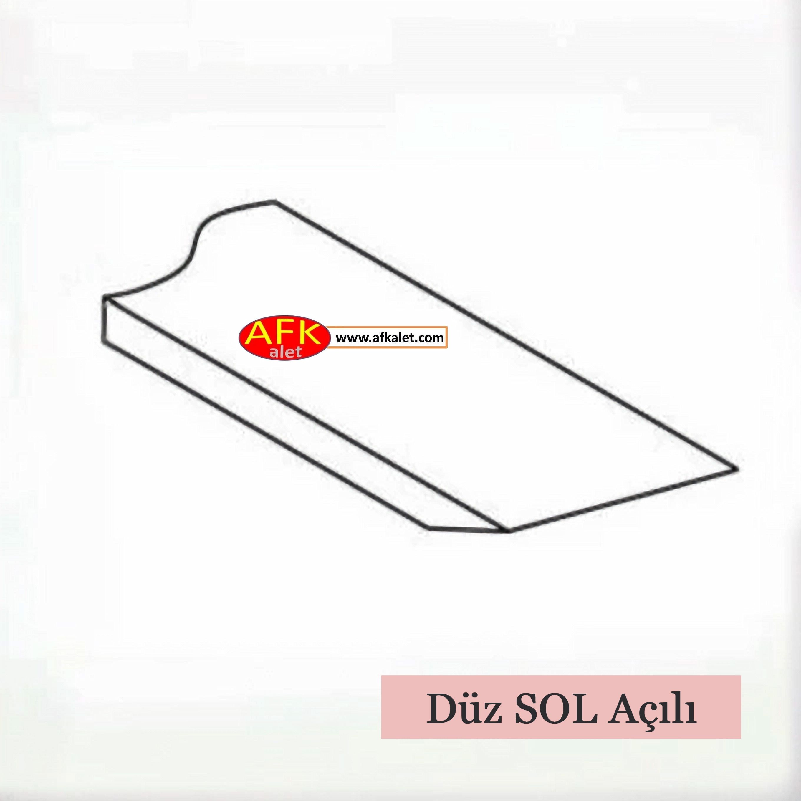 Sol Açılı Düz Bıçak