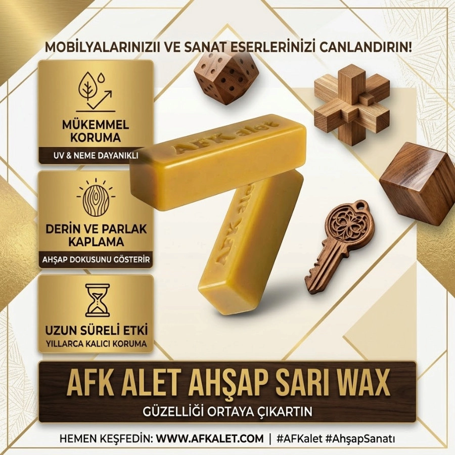 Sarı Wax - Katı Ahşap Yağı 55 gr (Bitkisel özel yağlar katkılı) 