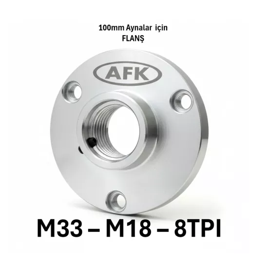 Ayna Flanşı (100mm) M33-M18-8TPI-Dolu Flanş