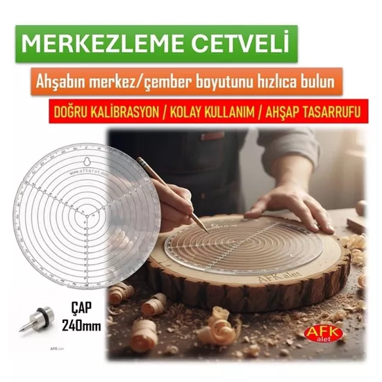 Merkezleme Cetveli / Merkez Bulma 240mm