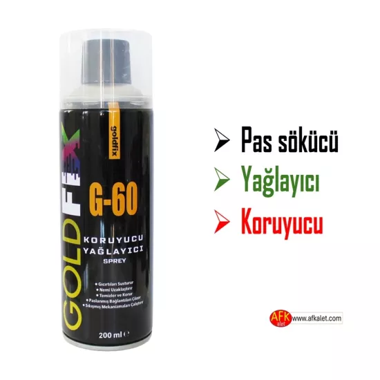 Goldfix G-60 Koruyucu Pas Sökücü Ve Yağlayıcı Spreyi