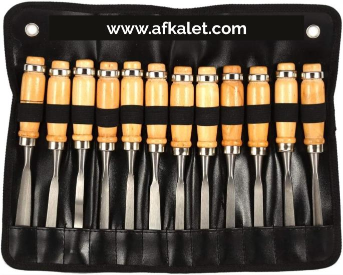 12 Parça Iskarpela Ahşap Saplı Oyma Seti Özel Çantalı