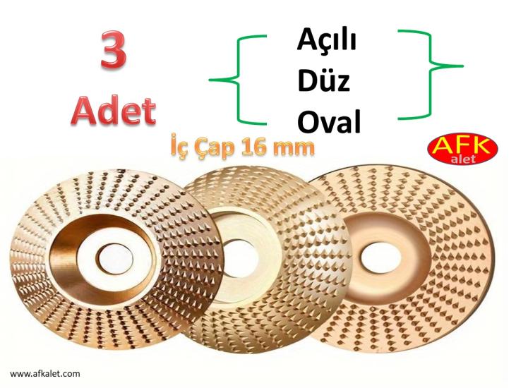 Ahşap törpüleme disk seti (3 Adet)