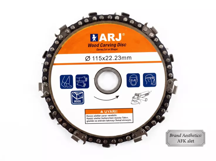 Zincirli Ahşap Oyma, Aşındırma ve İşleme Diski 115 mm