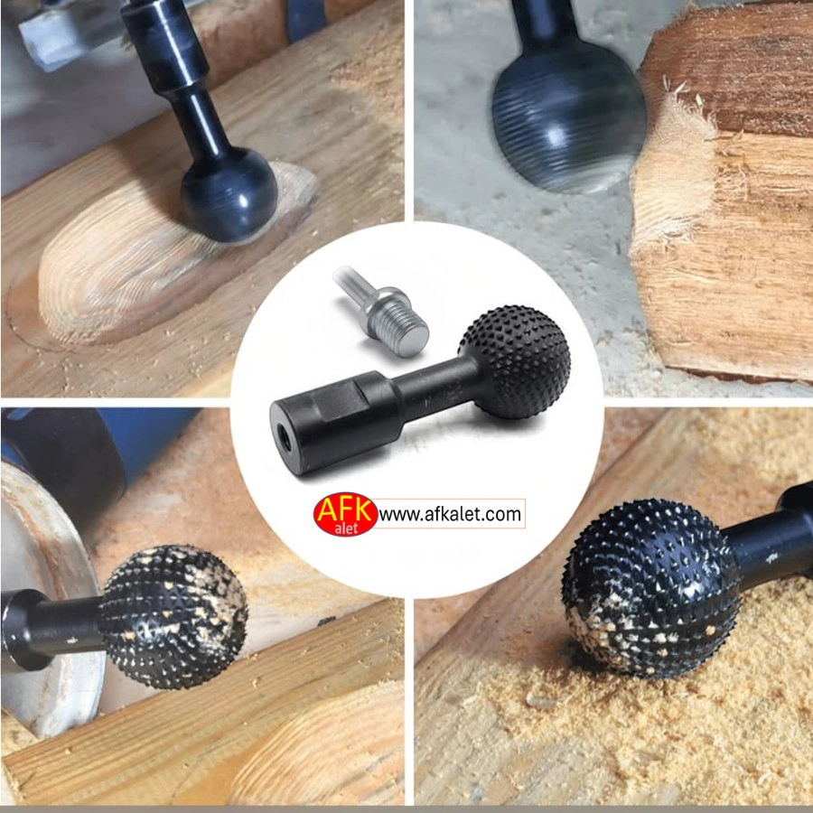  M14 Aparatlı Küre Top Törpü 40mm Ahşap Oyma Aşındırma Ucu Avuç Taşlama Matkap Uyumlu Karbon Çelik