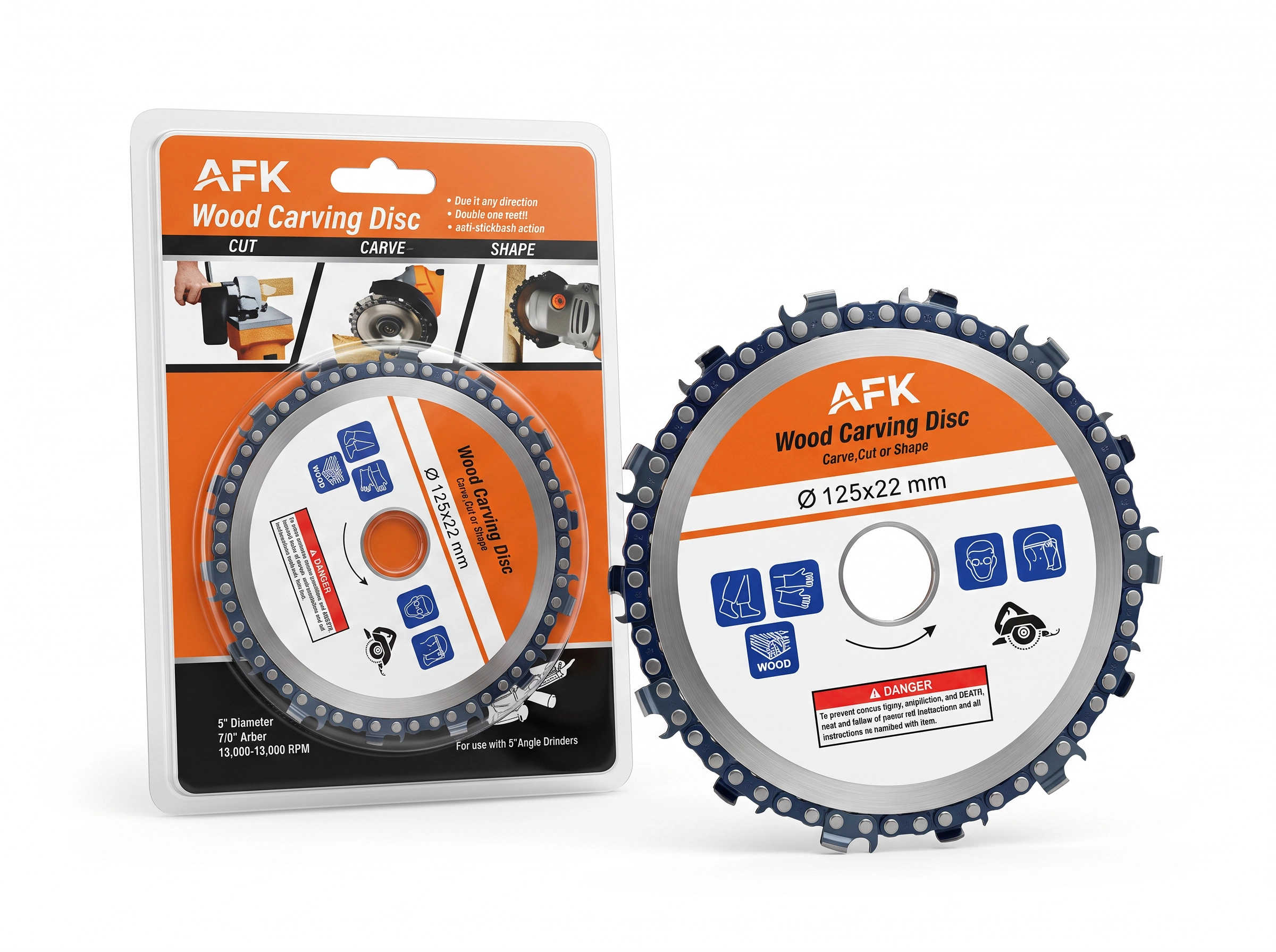 Zincirli Ahşap Oyma, Aşındırma ve İşleme Diski 115 mm